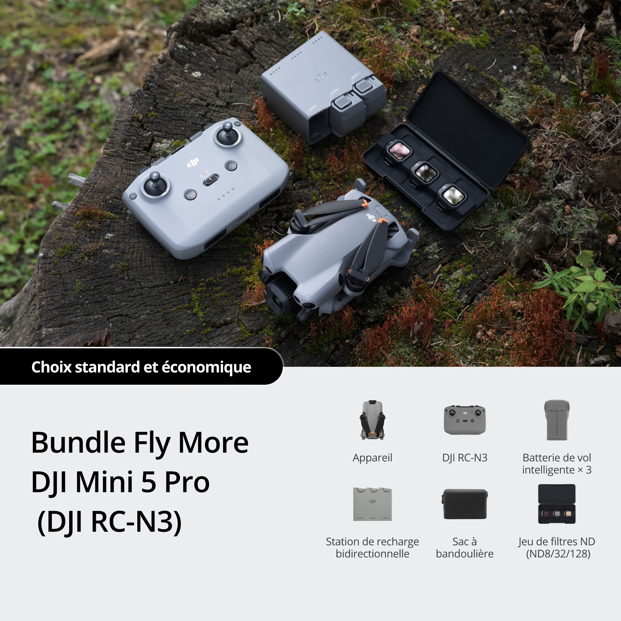 DJI Mini 5 Pro (DJI RC-N3) - Fly More Combo