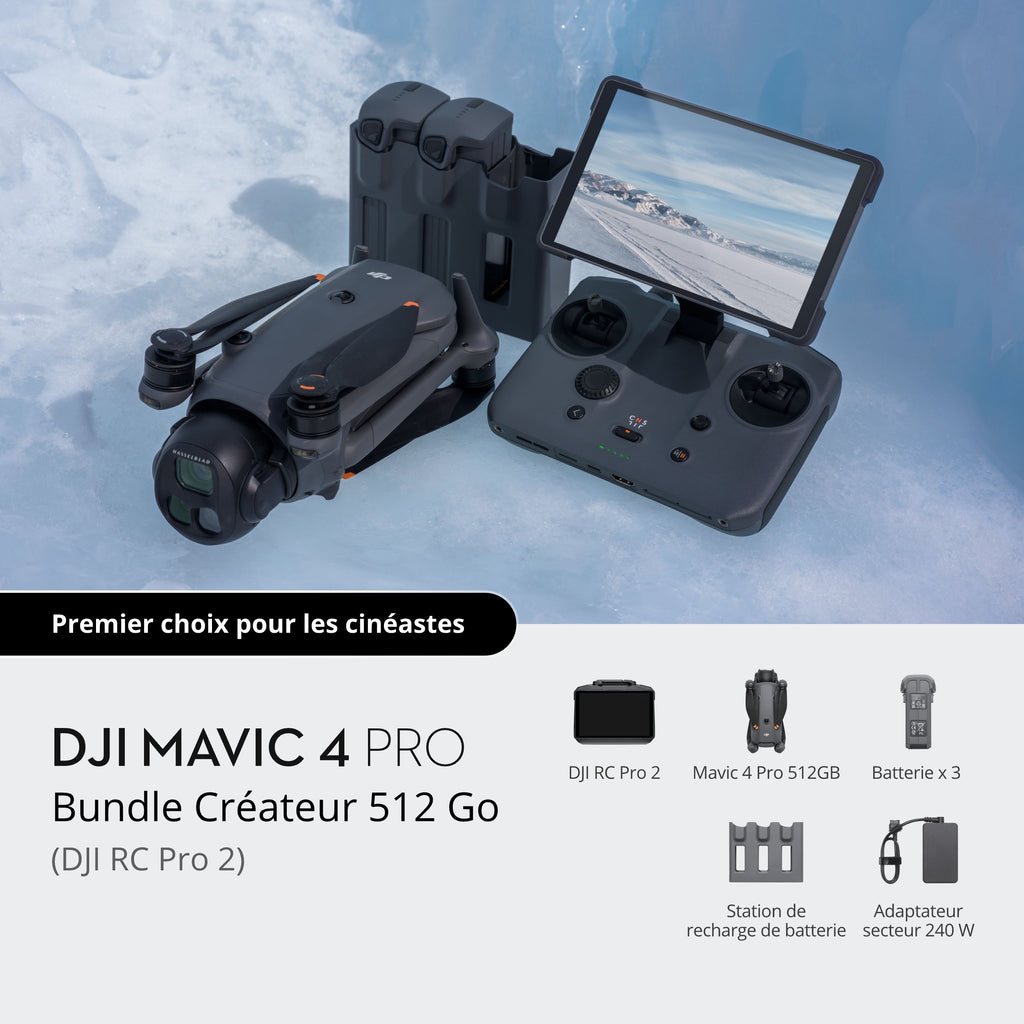 DJI Mavic 4 Pro 512 Go (DJI RC Pro 2) - Bundle Créateur Combo